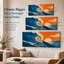 Surf, vague de paradis sur toile tendue, décor côtier californien-129452242