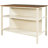 Topmax Solid Wood Rustic 45" Stationary Kitchen Island(No Include Stool)