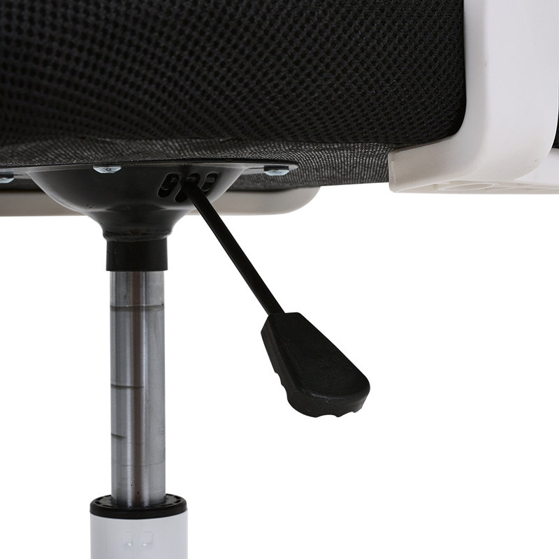 Nestori Swivel Office Chair with Headrest, White