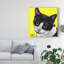 « cat tuxedo », reproduction de peinture à l’acrylique sur toile tendue-1462367928