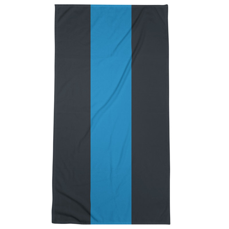 Microfiber Bath Towel, Carolina Football Stripes Black/Blue
