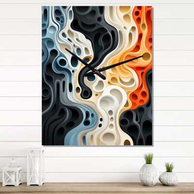 Addelina - Abstract Shapes Modern Wall Clock