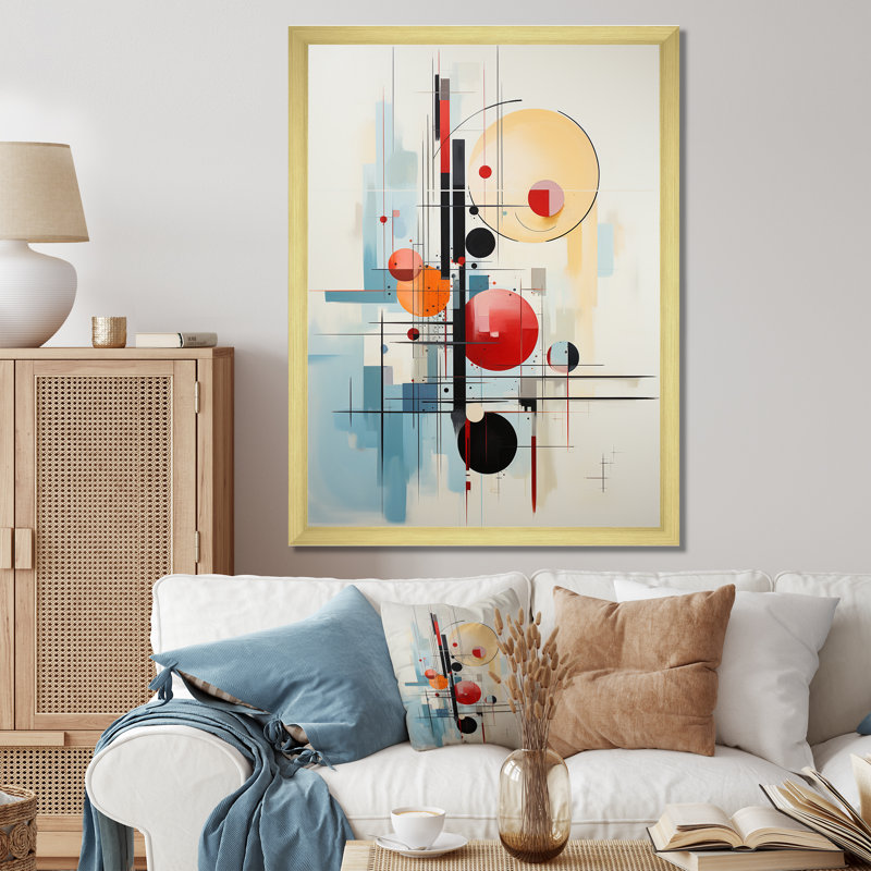 Jaacov Red Suprematism Reduction IV sur toile, H 44 po x l 34 po x P 1,5 po, Encadrement doré