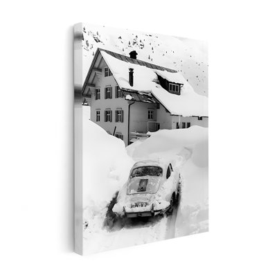 Voiture coincée dans la neige