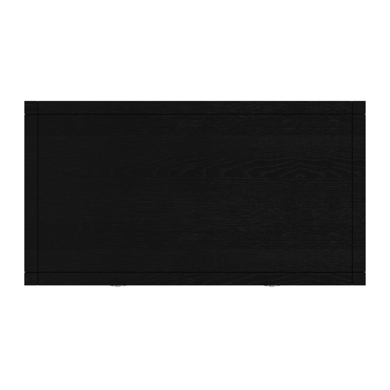 Bureau en bois massif Elin, Noir
