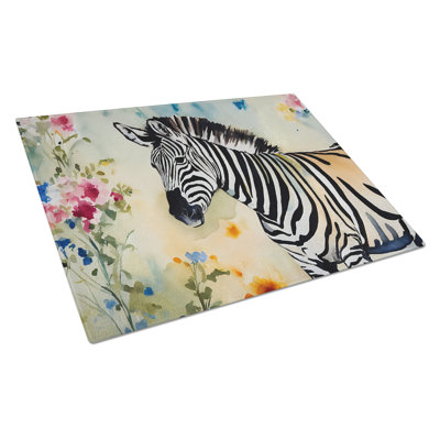 Zebra Glass Cutting Board Large
