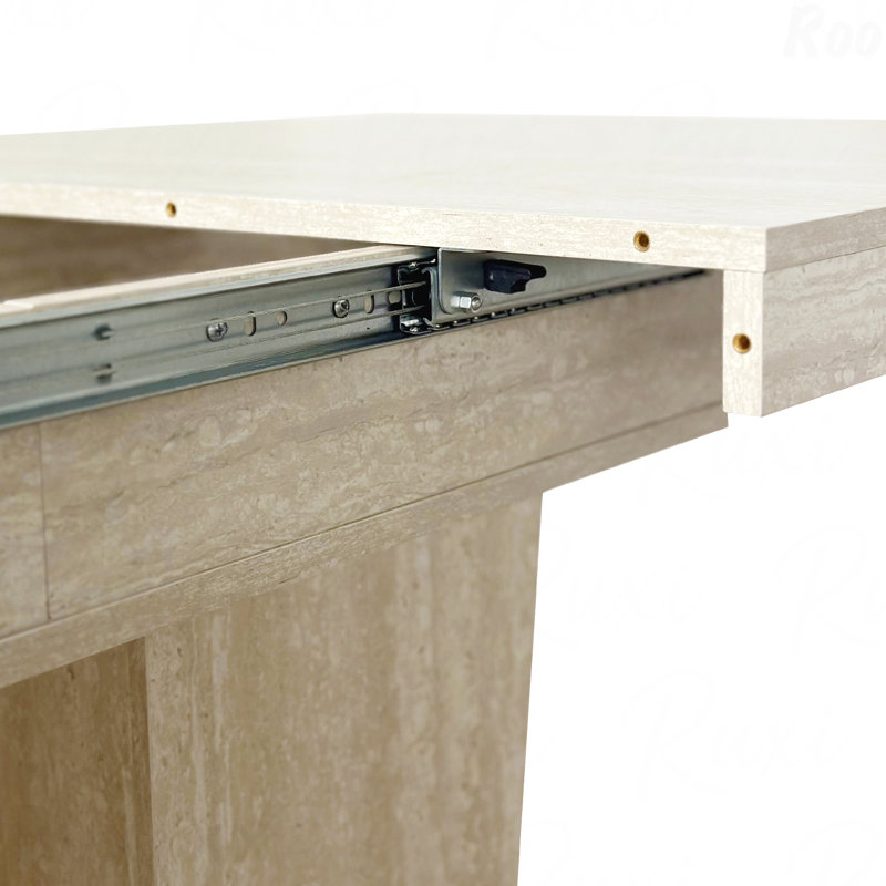 Rectangular Extendable Dining Table Solid Wood