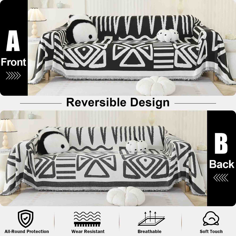 Sofa Slipcover, Black