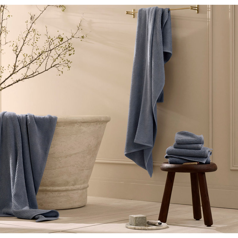 Turkish Ribbed Washcloth Set, Mineral