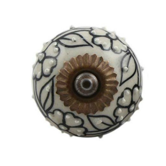 Hand Painted 1 1/2" Diameter Round Knob