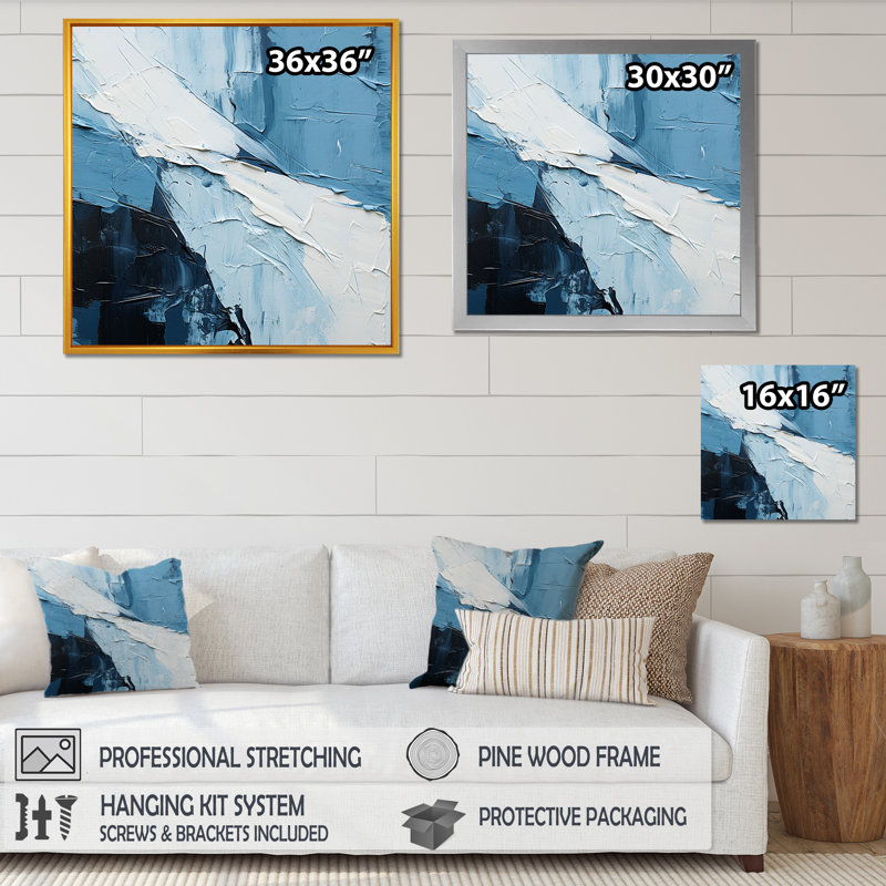 Minimalisme scandinave harmonie Art - Art mural scandinave, Cadre flottant noir, H 16 po x l 16 po x P 1 po