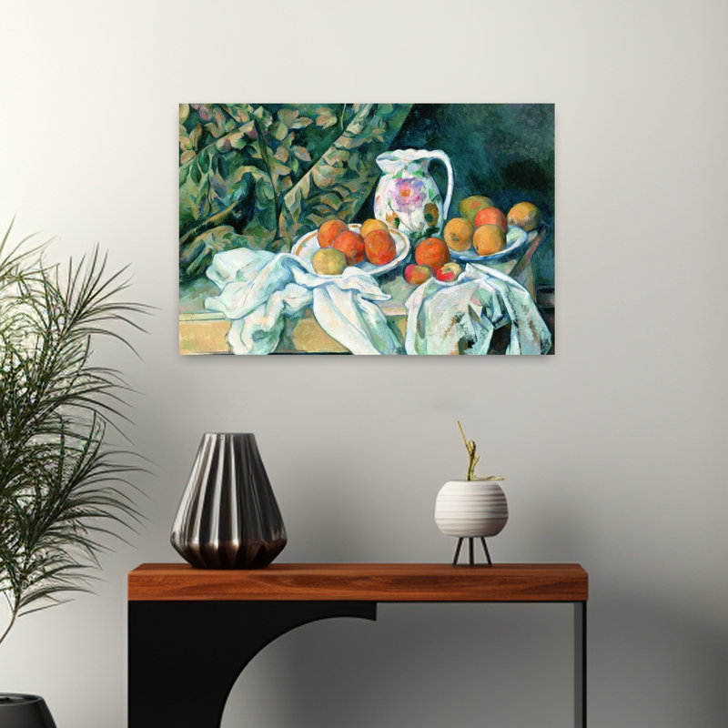 Nature morte avec un rideau 1895, impression d'art classique classique de printemps, H 16 po x l 24 po