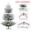Foot Artificial Christmas Tree, Pine Hinged Xmas Tree With 795 Realistic Branches, Steel Base, Auto Open, Green-1868184665