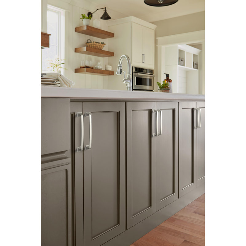 Poignée d'armoire de centre à centre Ville (96 mm) - paquet de 10, 6 5/16", Nickel satiné