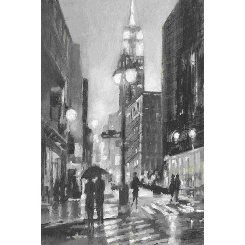 Rues illuminées I, H 12 po x l 8 po