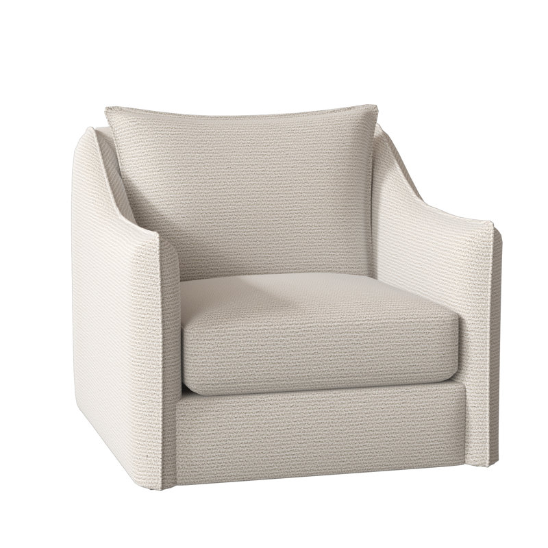 Joli Swivel Armchair, Aged Gray, Dorado Snow Crypton® Chenille 5558-000