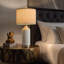 Lampe de table 24 po moderne en céramique blanche, idéale pour les couloirs, les salons, les chambres et les bureaux