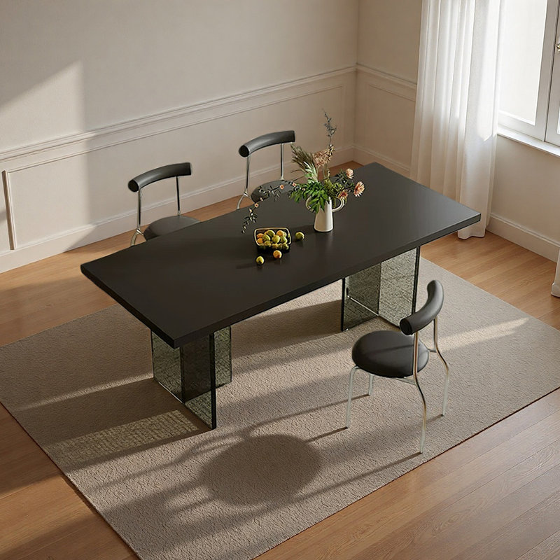 Table de salle à manger élégante et luxueuse, H 29,92 po x l 70,86 po x P 35,43 po, 7 pièces : table, 6 chaises