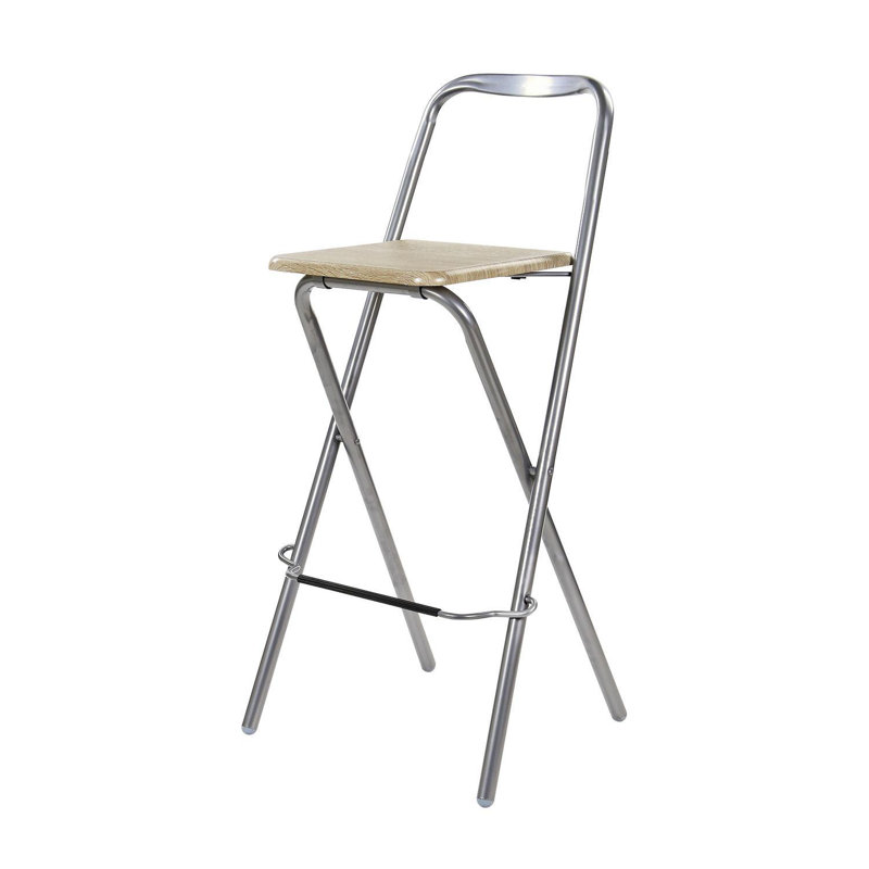 Kymani Counter Stool with Metal Frame, Natural