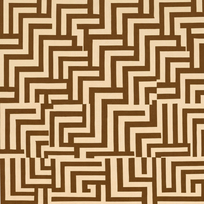 Rideaux de douche Labyrinth, L 70 po x H 84 po, Brun moyen / beige clair