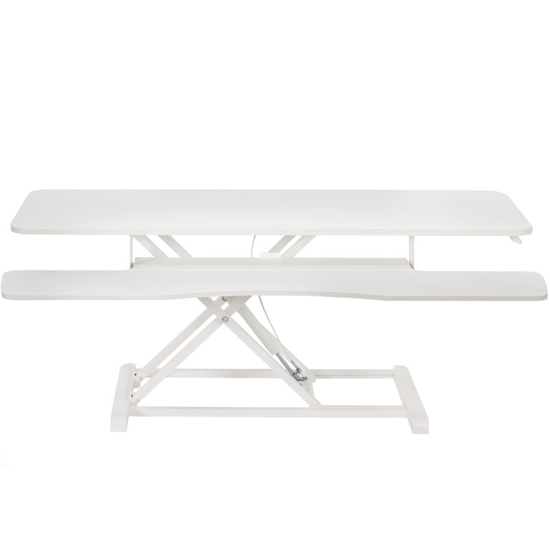 VIVO Height Adjustable Standing Desk Converter (DESK-V000K Series), 48", White/White