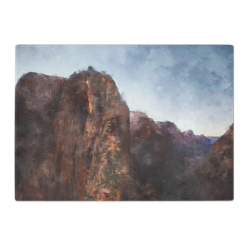 Angels Landing in Utah Painting Chopping Board, 0.4cm H x 20cm W x 29cm L