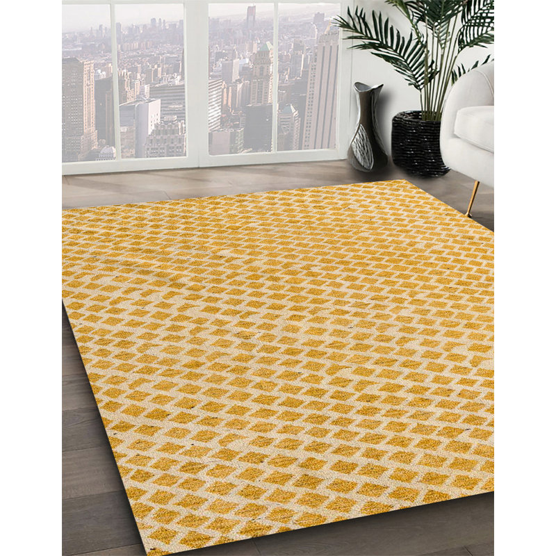 Dezzie Abstract Indoor Rug, Round 7'