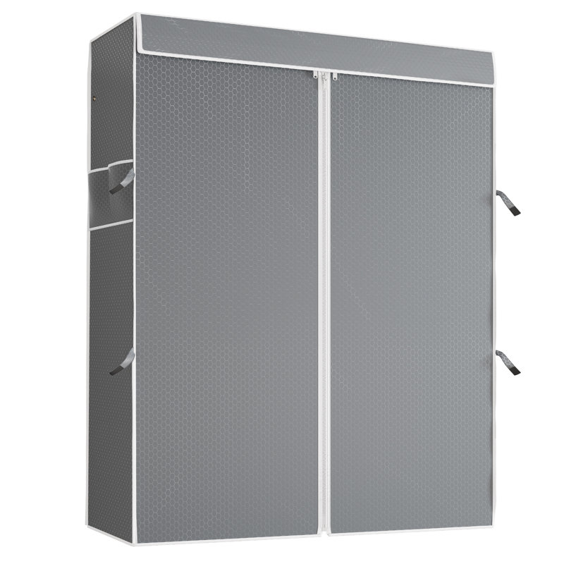 46" W Garment Rack Cover for V2S /V7 Basic/R4 with Zipper, Gray