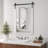 Keira-Mai Barn Door Bathroom Mirror, Black Wood Frame Wall Mounted Vanity Mirror with Metal Hanging Rod, Farmhouse Industrial Rectangle Wall Mirror for Bathroom-1208983963-1237467135