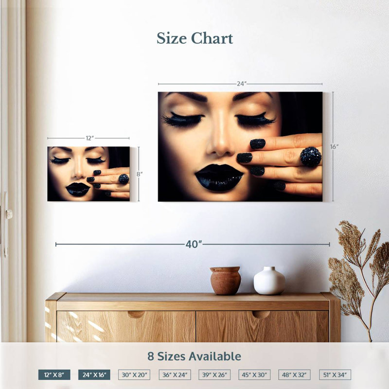 Maquillage sur le thème noir Shuttleworth, H 16 po x l 24 po