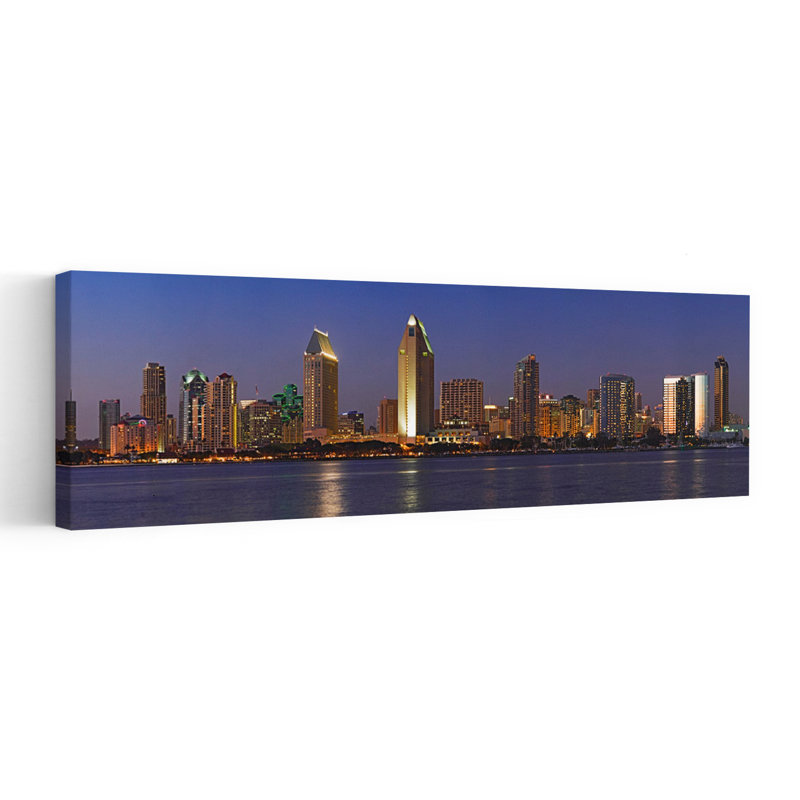 Buildings At The Waterfront San Diego California USA by Tom Sheckels - Wrapped Canvas Panoramic Print