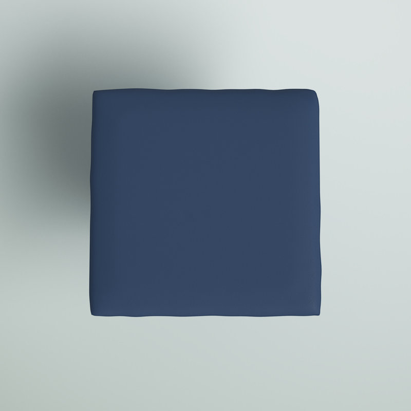 Repose-pieds pivotant en métal 20 po Diamond, Bleu / similicuir chrome poli