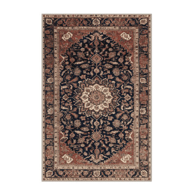 Machine Washable Persian Brown Area Rug