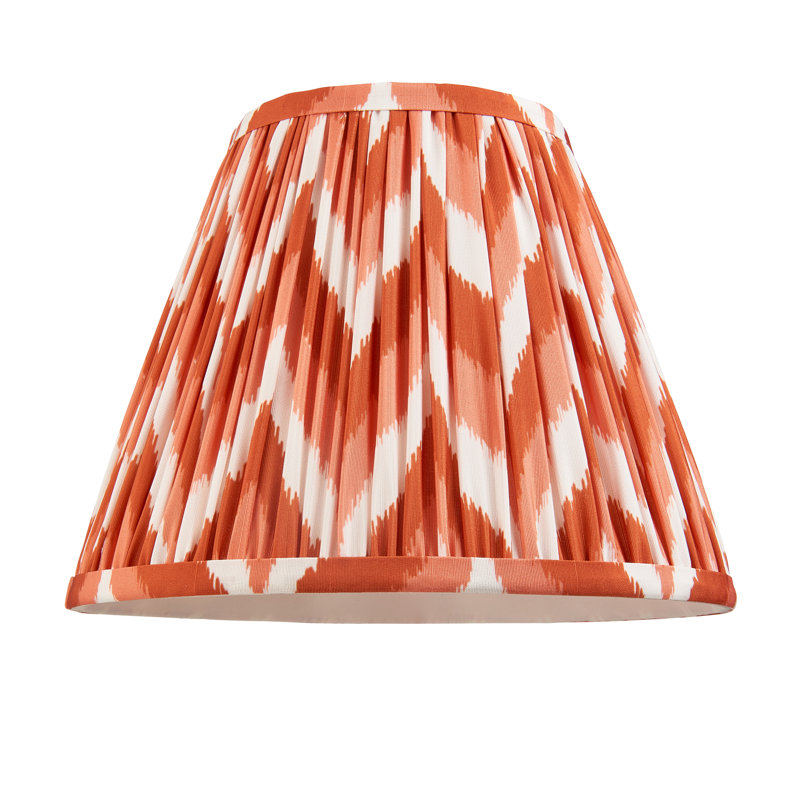 Zigzag Lamp Shade, Orange, 18.5cm H x 12.5cm W x 25cm D