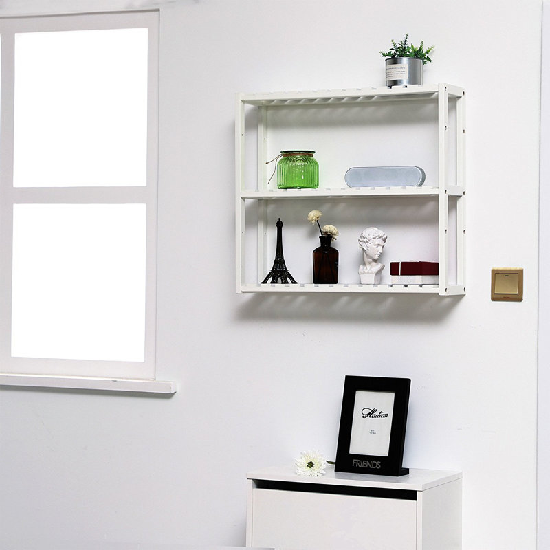 Bryanna Solid Wood Bathroom Shelves, White