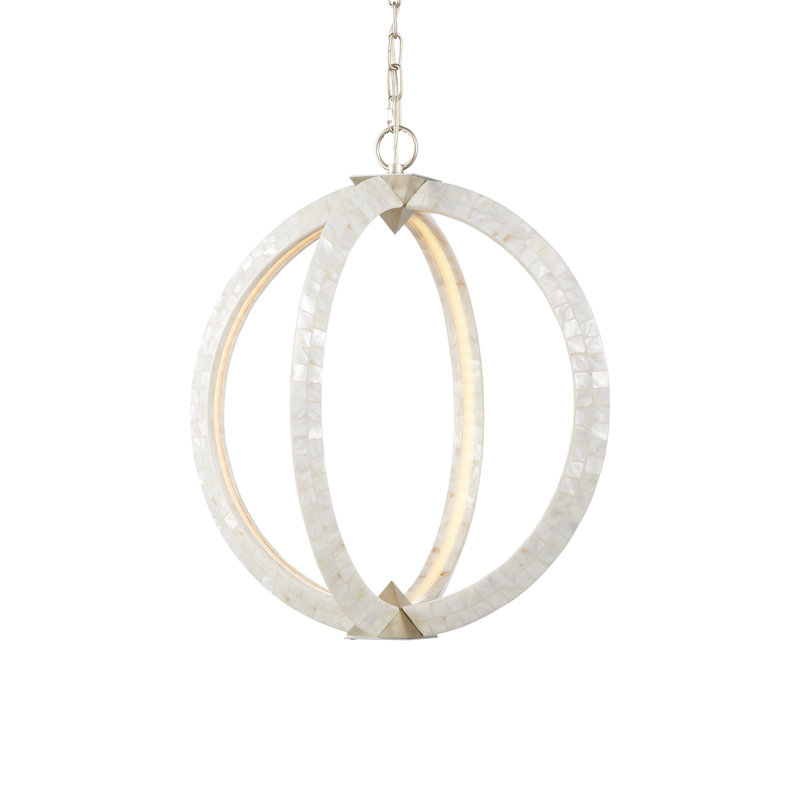 Arietta 4 - Light Mother of Pearl/Metal LED Chandelier
