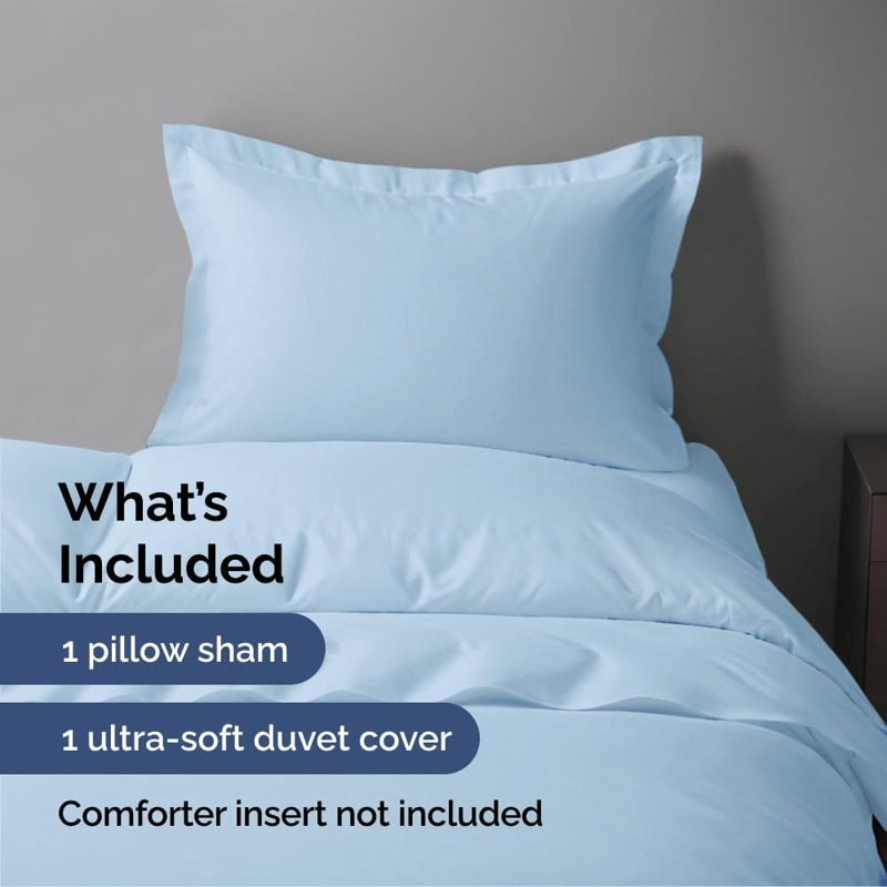 Premium 3-Piece Duvet Cover Set - Hotel Quality Soft & Cooling Comforter Cover With Zipper & Matching Pillowcases, Twin