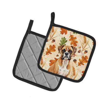 Boxer Heirloom Fall Pair of Pot Holders