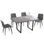 Ensemble de table rectangulaire 5 pièces Malaia avec 4 chaises assorties pour la salle à manger, la cuisine et les chambres-546217303-781728726