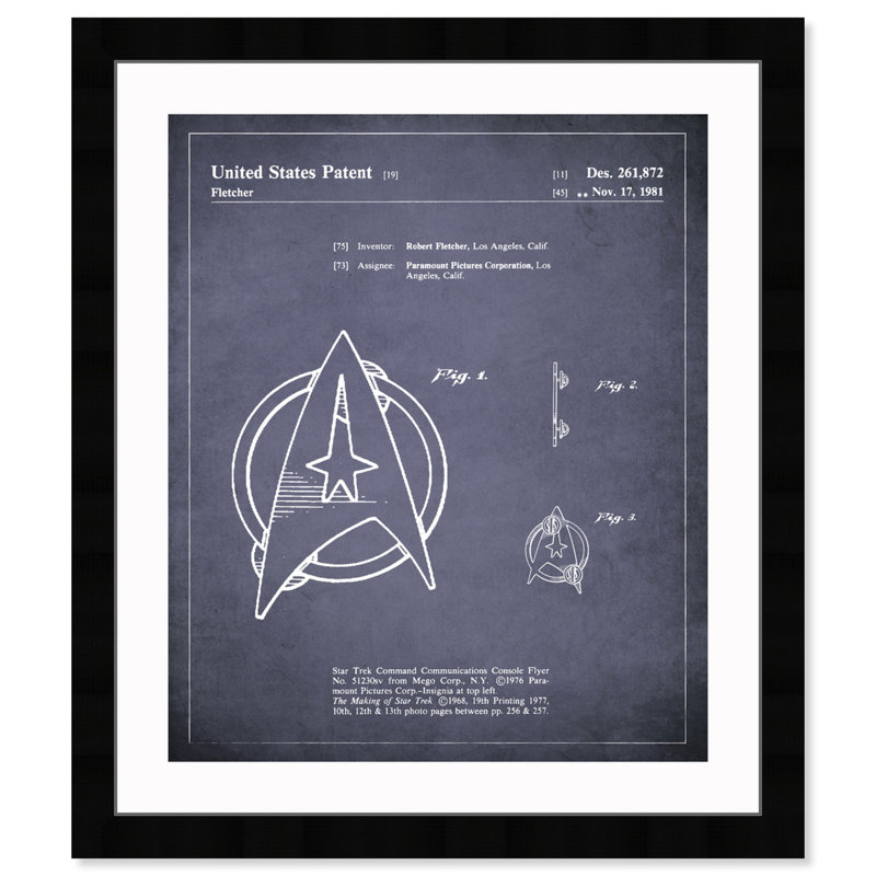 Starfleet Insignia, édition I, impression sur papier, H 18 po x l 15 po