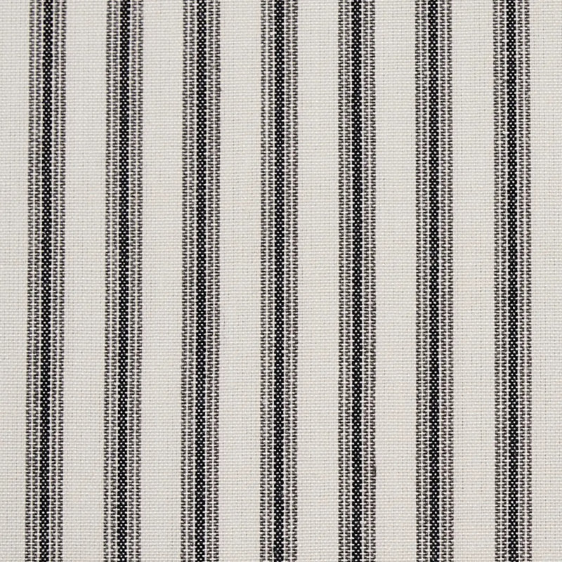 Wellfleet Ticking Stripe Fabric, Black