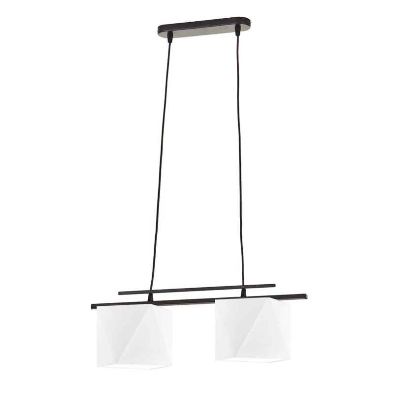 Dendall 2 - Light Kitchen Island Pendant, White, Black