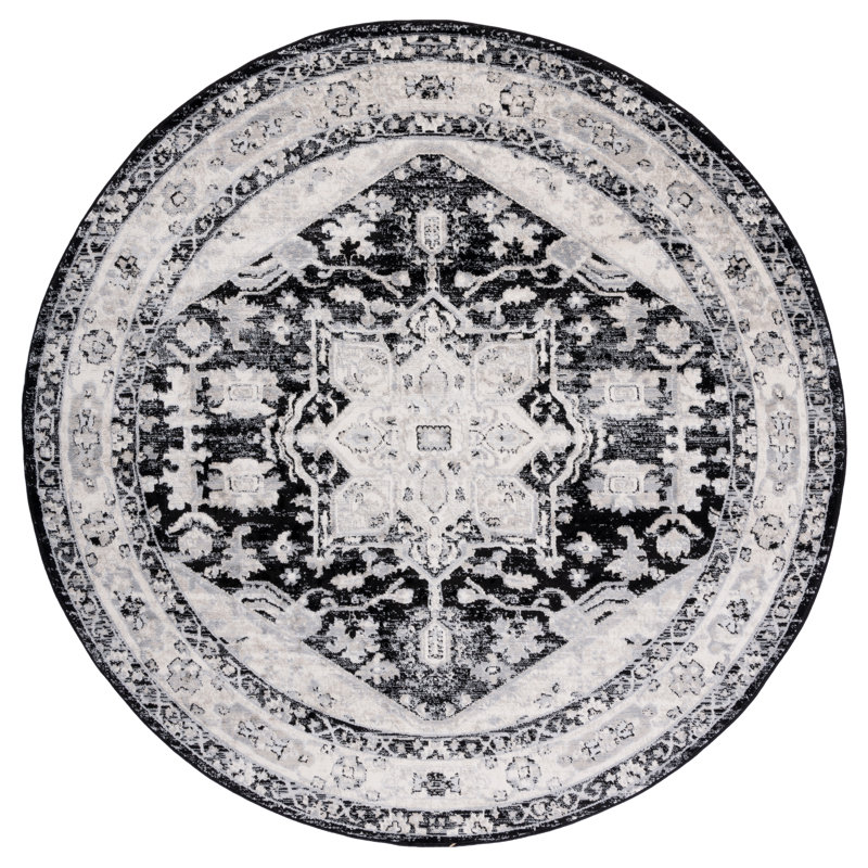 Alberte Performance Oriental Rug, Round 6'7"