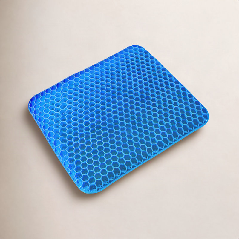 Gel Seat Cushion Double Layer Honeycomb Seat Cushion Pain Relief Chair Pad with Zipper Cover