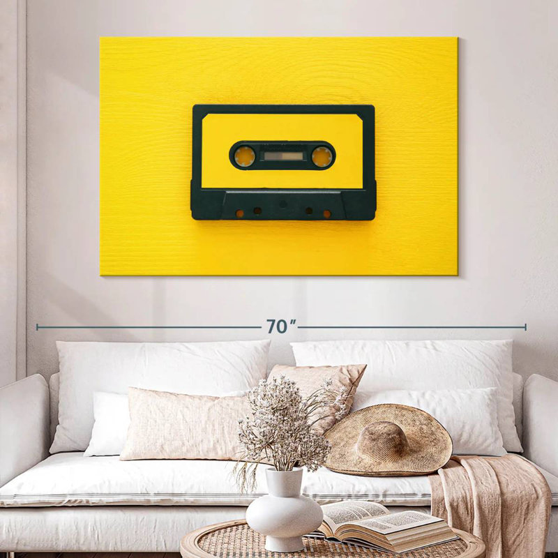 Cassette jaune Abarca, H 34 po x l 51 po