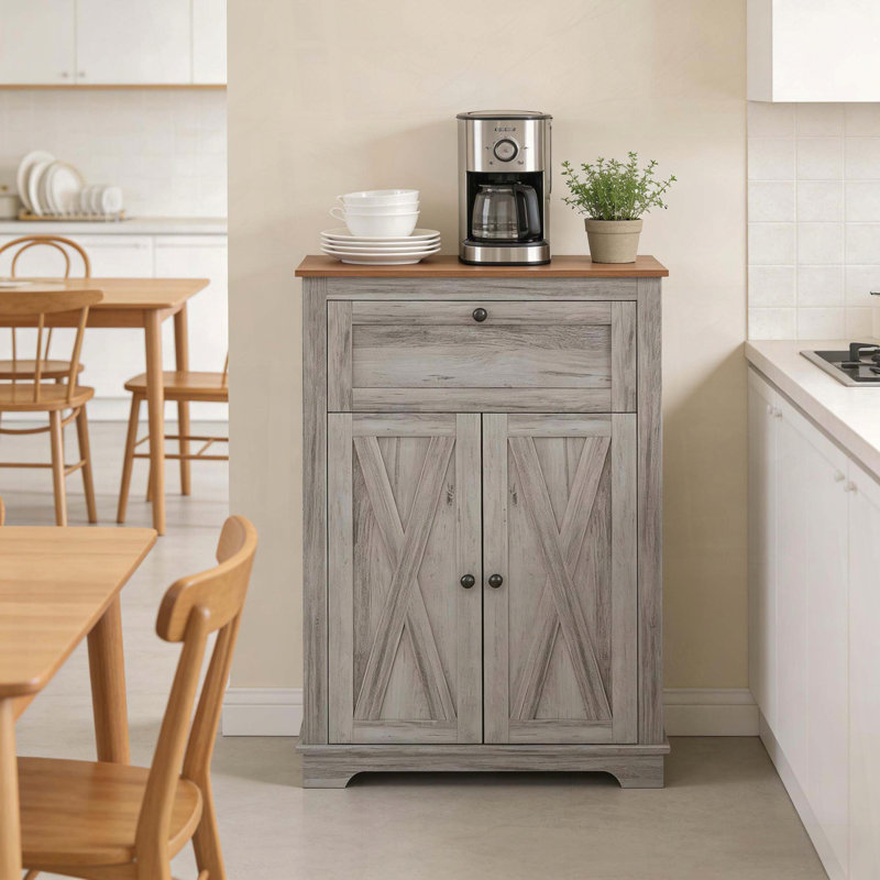 Armoire de rangement Grey Farmhouse, Gris