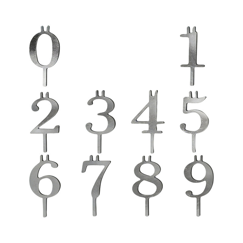 Reusable 0-9 Number Birthday Candle Holder Set