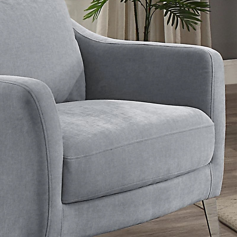 Chaise # 5725 gris Diana, Velvet argent
