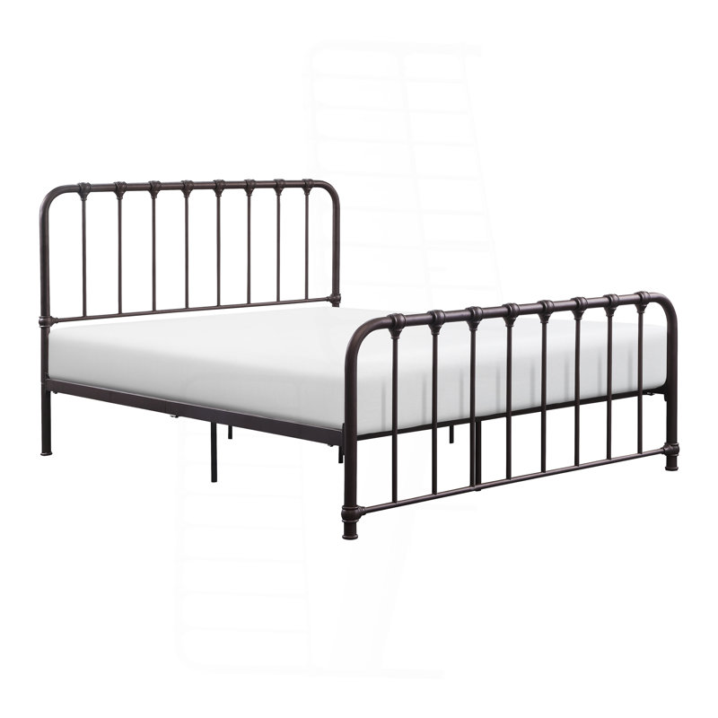 Lit plateforme en métal 1pc, Bronze, Grand lit