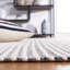 Tapis ivoire / noir en laine tissé à la main Marbella-78162357